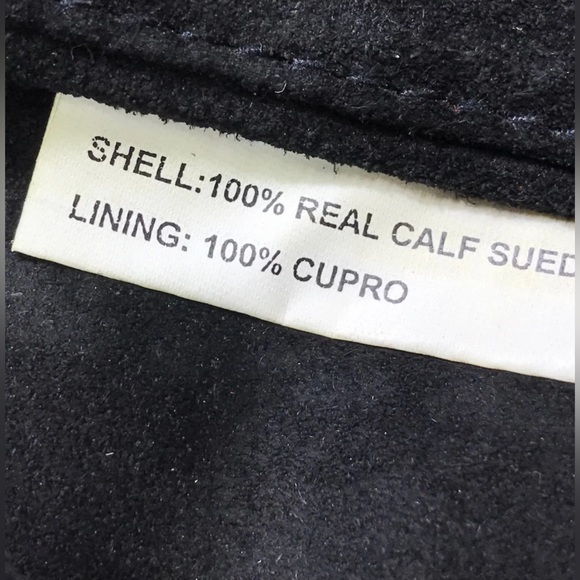 Todd Snyder M Suede Cafe Racer Moto Jacket in Black - Picture 7 of 7